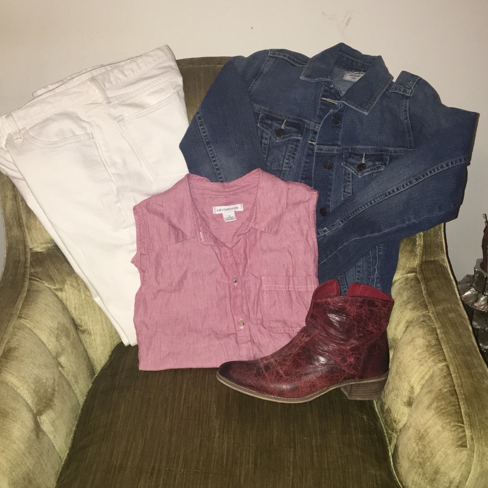 Banana Republic White denim jeans
